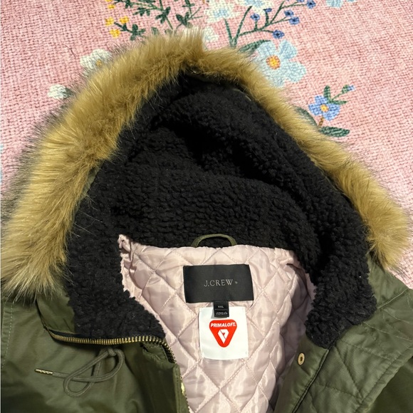 J. Crew XXL - The Perfect Winter Parka Eco-Friendly PrimaLoft Dark Green - Picture 8 of 8